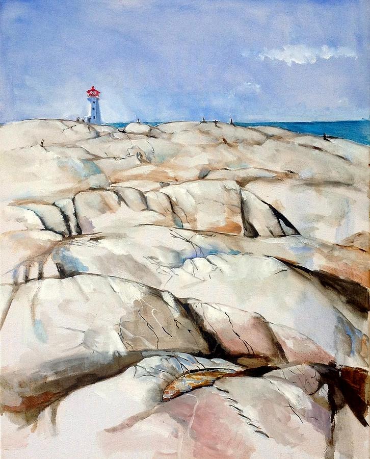 Out on the Rocks Painting by Chris Walker