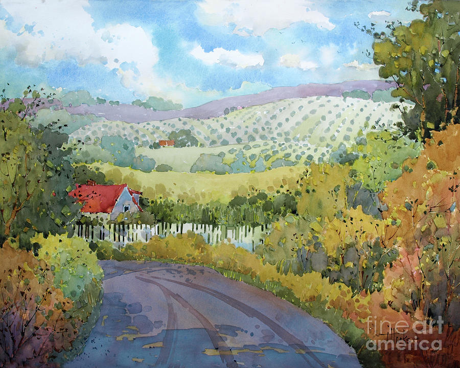Out Santa Creek Road Painting by Joyce Hicks