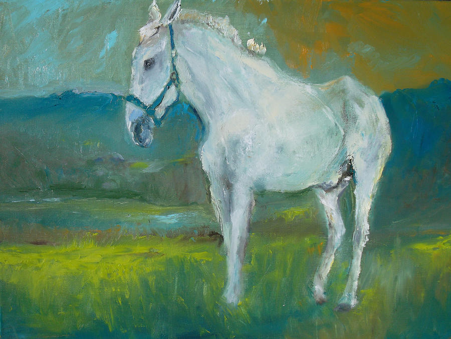 Out to Pasture Painting by Susan  Esbensen