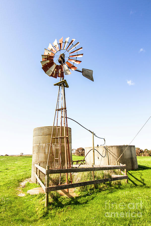 Outback Australian farm mill Photograph by Jorgo Photography
