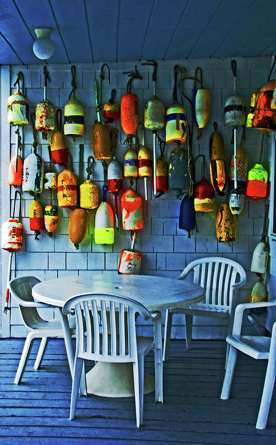 Outdoor cafe, Block Island, RI Photograph by Bill Jonscher
