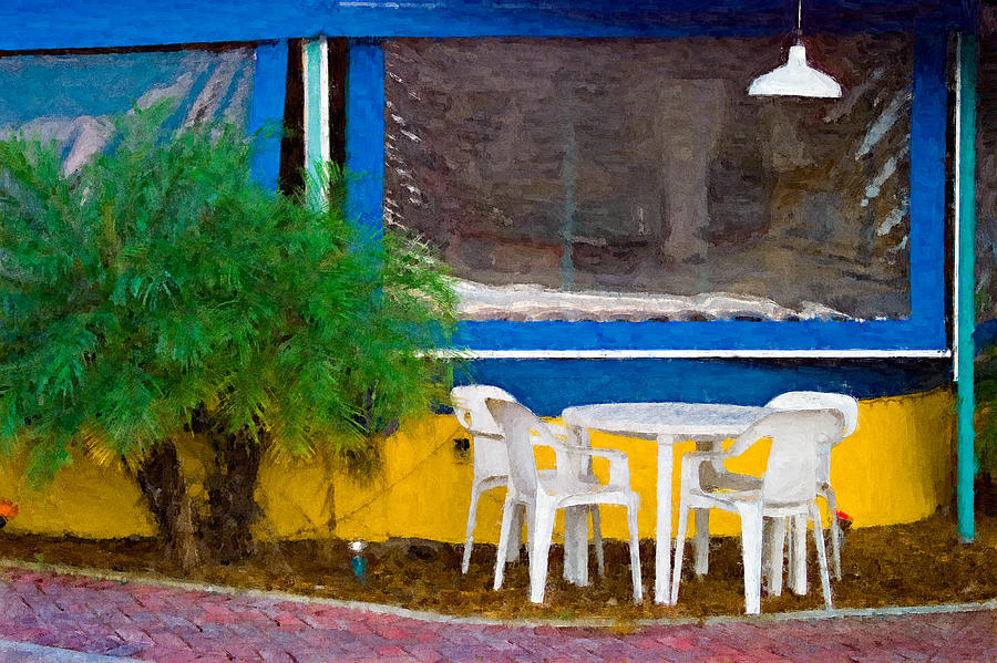 Outdoor Cafe  Painting by Peter J Sucy