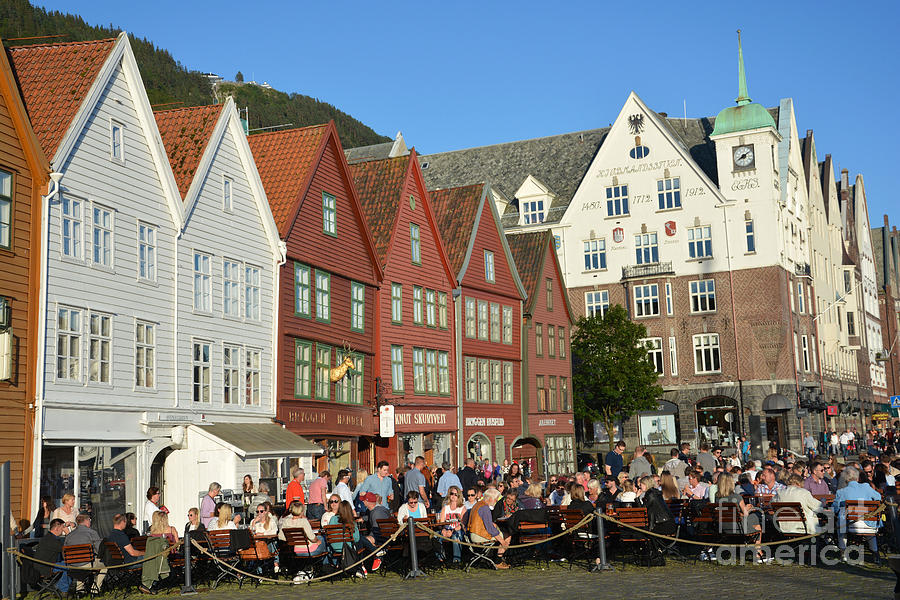 Outdoor Cafes in Bergen Photograph by Andrea Simon - Fine Art America