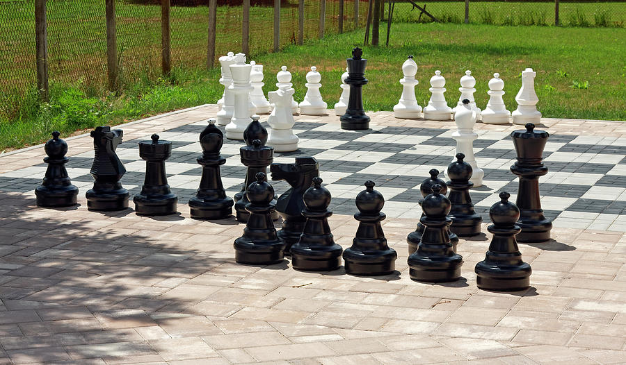 Outdoor Chess Game Photograph by Sally Weigand
