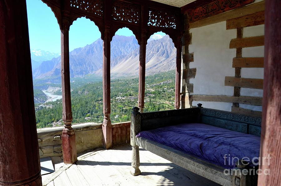 Outdoors wooden room Baltit Fort Karimabad Hunza Gilgit Baltistan Pakistan Photograph by Imran Ahmed
