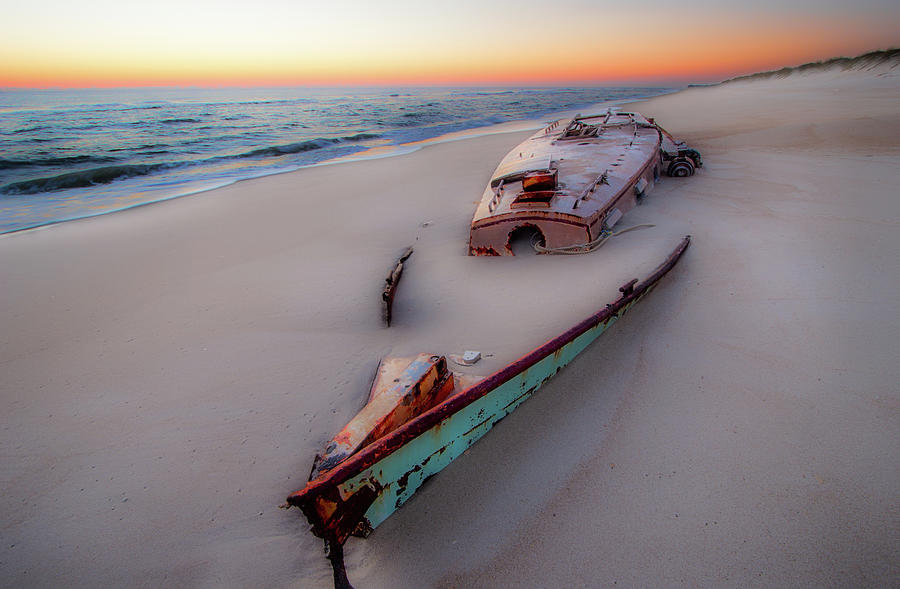 Outer Banks Beached Beauty at Sunrise Photograph by Dan Carmichael