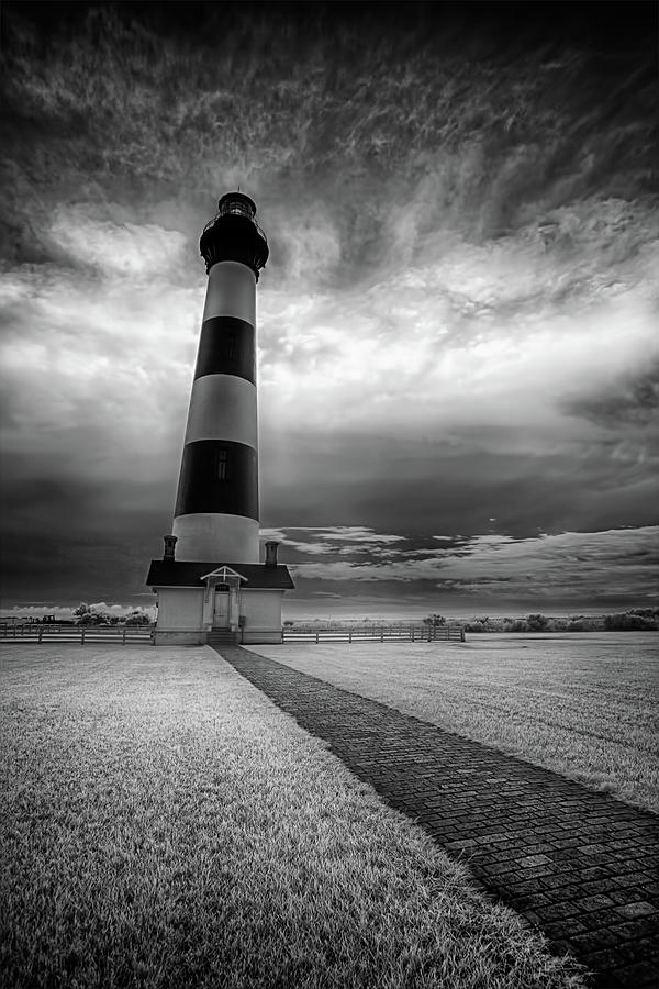 Outer Banks Bodie Lighthouse Original IR Photograph by Dan Carmichael
