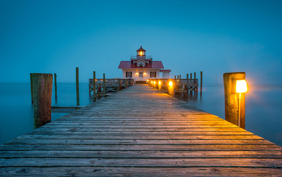 Lighthouse Photograph - Outer Banks Manteo NC Roanoke Marshes Lighthouse OBX North Carolina by Dave Allen