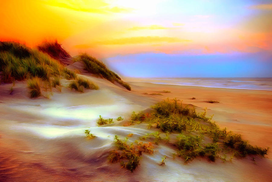 Outer Banks Soft Dune Sunrise AP Painting by Dan Carmichael