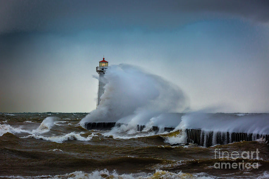 Outer Light Sodus Point Photograph by Roger Monahan
