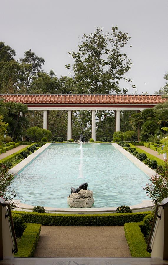 Outer Peristyle Pool and Fountain Getty Villa Photograph by Teresa Mucha