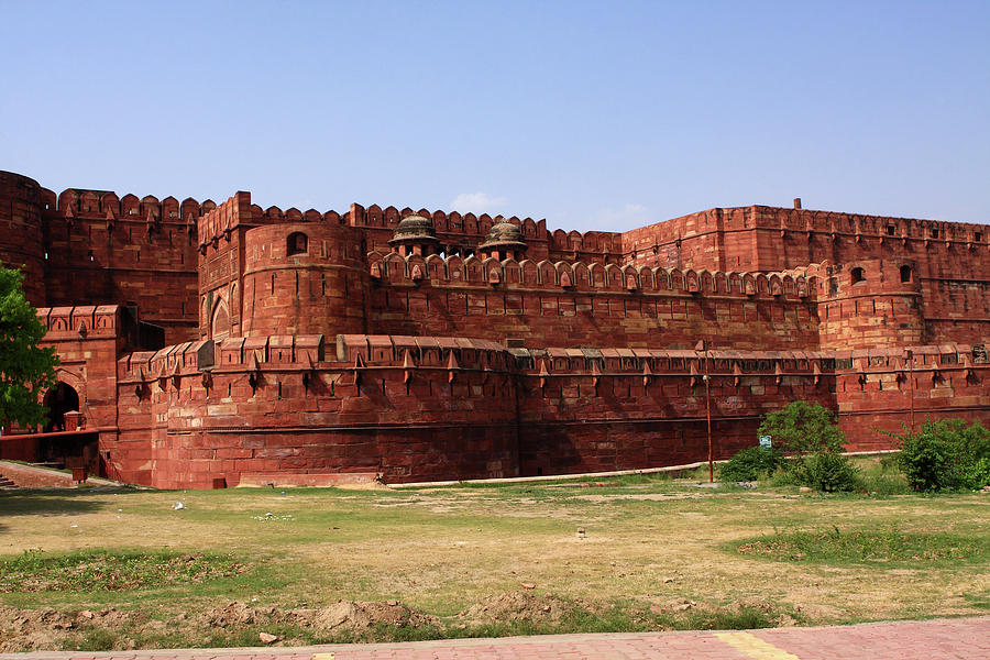 Outer Walls Of The Red Fort, Agra, India Photograph