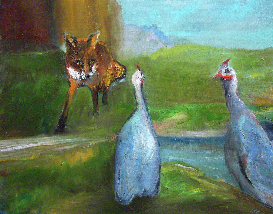 Outfoxed Painting by Susan Esbensen