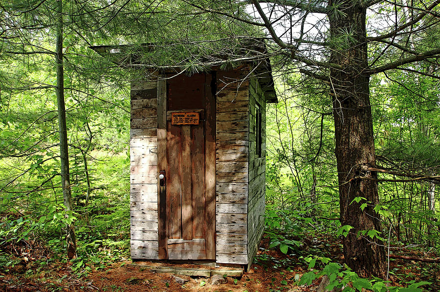 Tree Photograph - Outhouse Bathroom Alarm by Debbie Oppermann