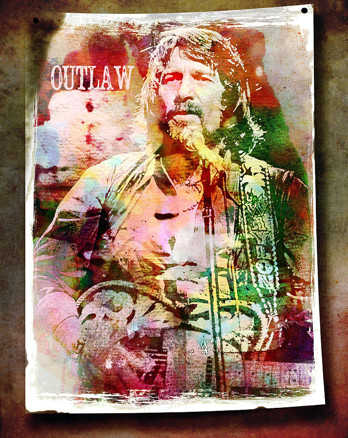 Willie Nelson Digital Art - Outlaw by Mal Bray