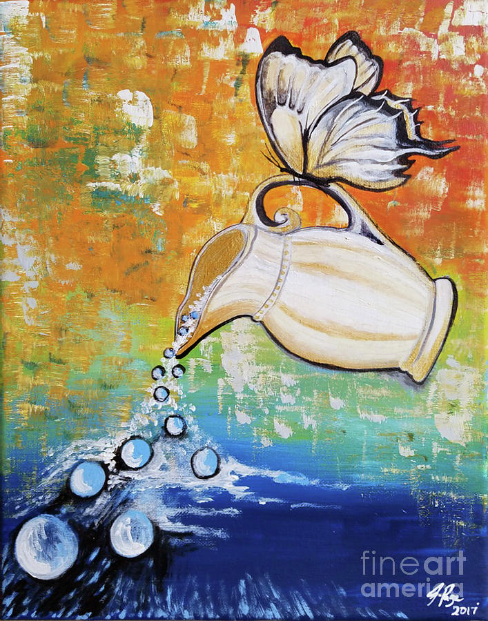 Outpouring Painting by Jennifer Page