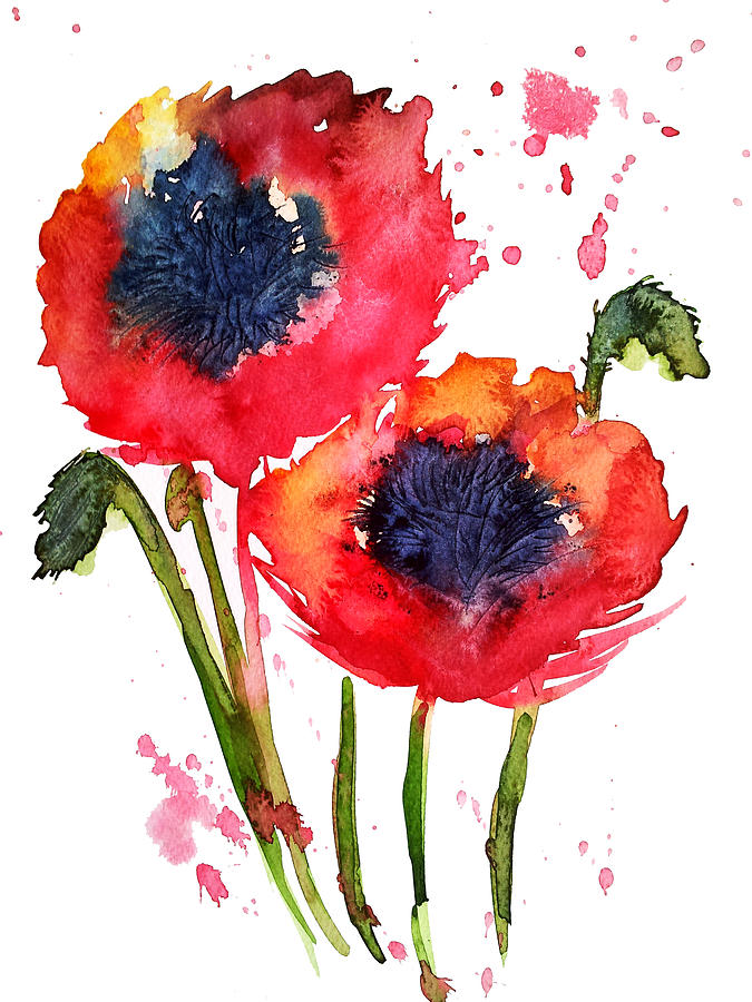 Outrageously Poppy Painting by Garima Srivastava - Fine Art America