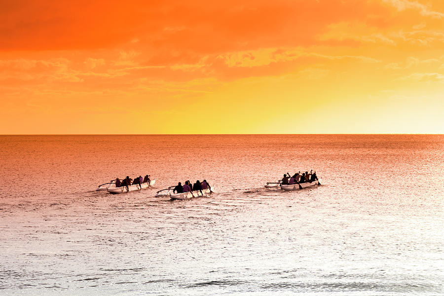 Outriggers Photograph - Outrigger Pastels by Sean Davey