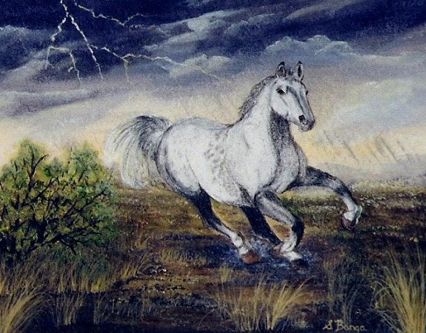 Outrunning The Storm Painting by Sheila Banga