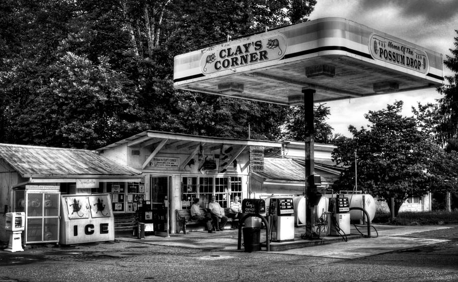 Mountain Photograph - Outside At Clays Corner in Black and White by Greg and Chrystal Mimbs