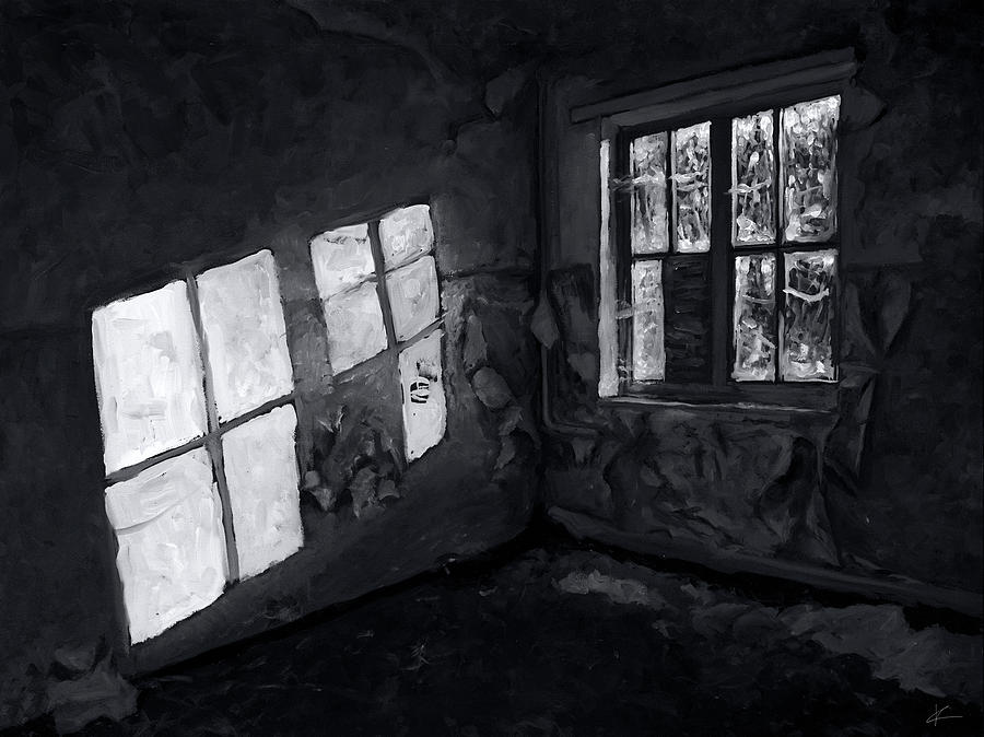 Monochrome Painting - Outside looking in by Christian Klute Monochrome Painting - Outside looking in by Christian Klute