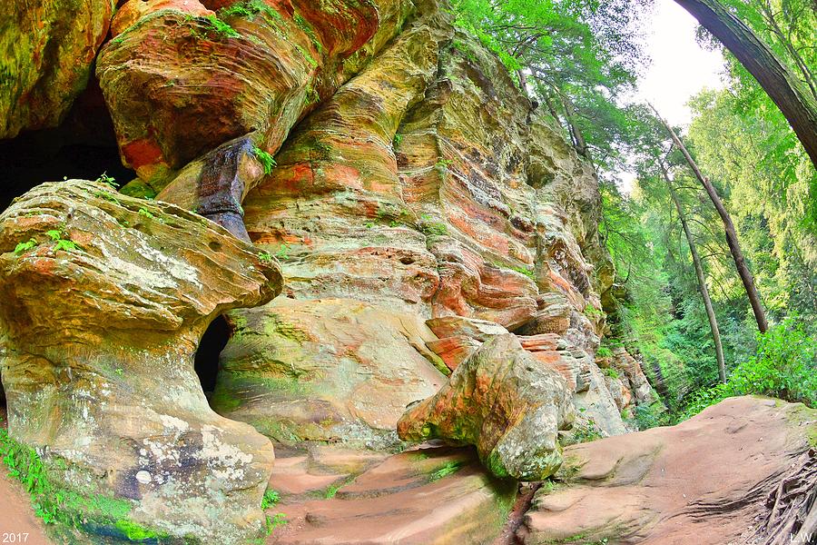 Outside Of Rock House Hocking Hills Ohio Photograph by Lisa Wooten