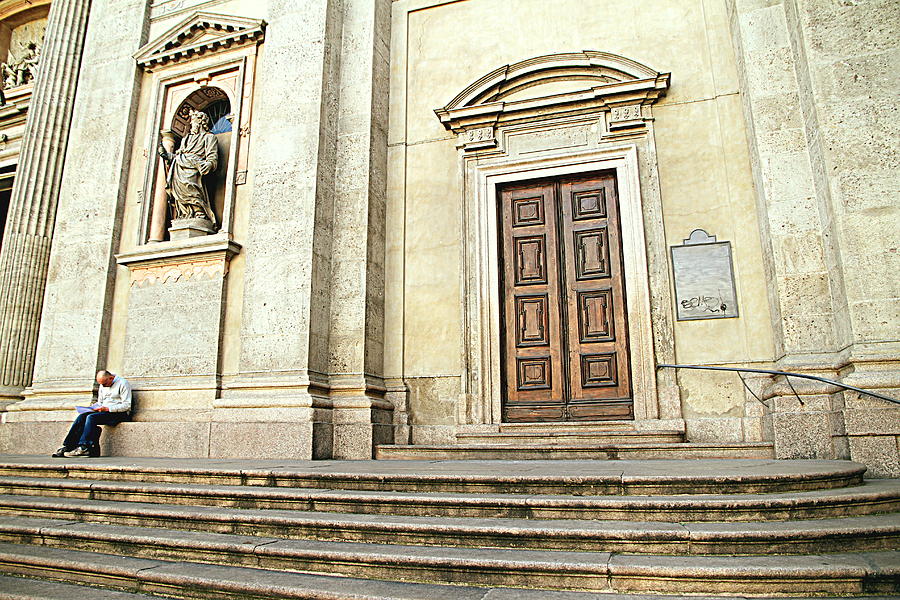 Outside the Church Photograph by Valentino Visentini