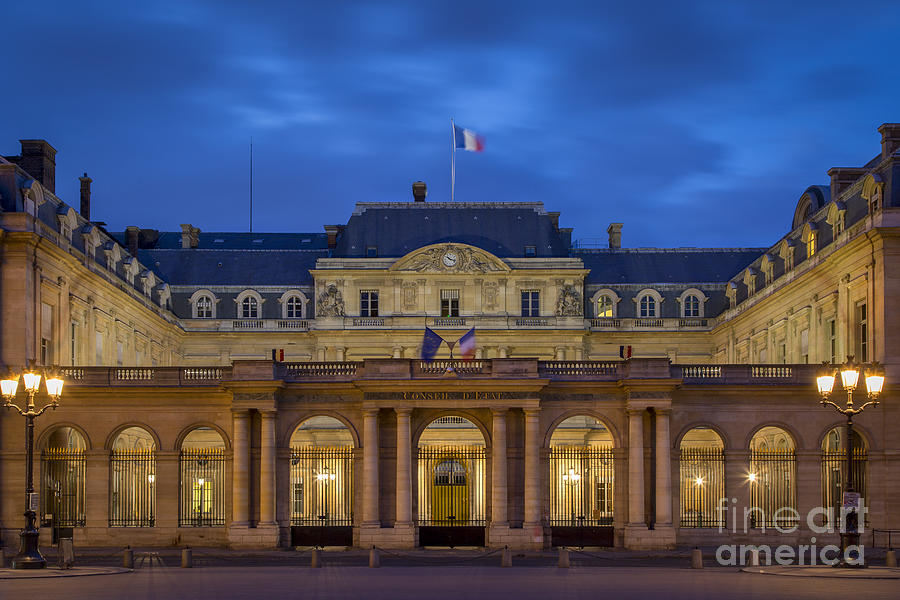 Outside the gate to Palais Royal - Paris Photograph by Brian Jannsen
