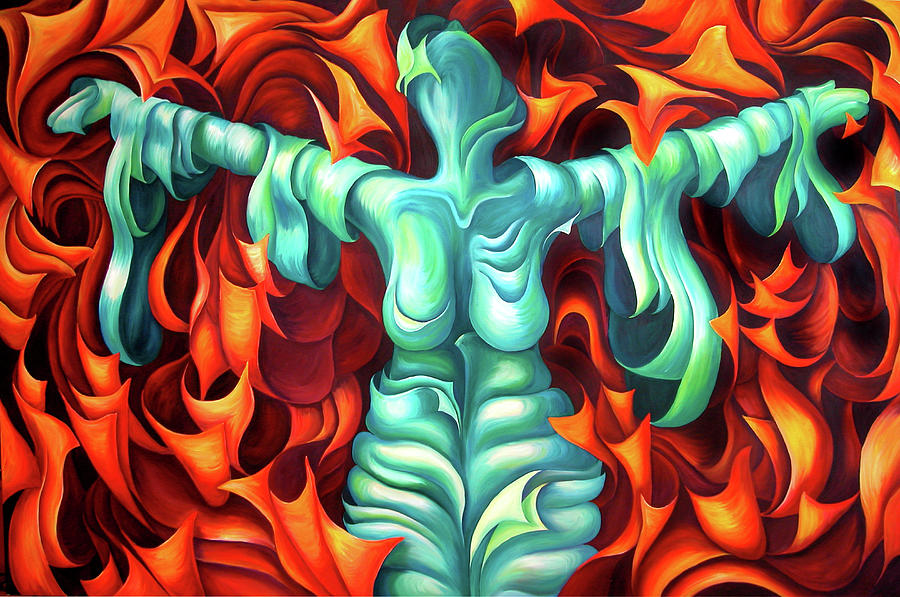 Woman Painting - Outstretched Arms - Layers Xvii by Diana Durr Woman Painting - Outstretched Arms - Layers Xvii by Diana Durr