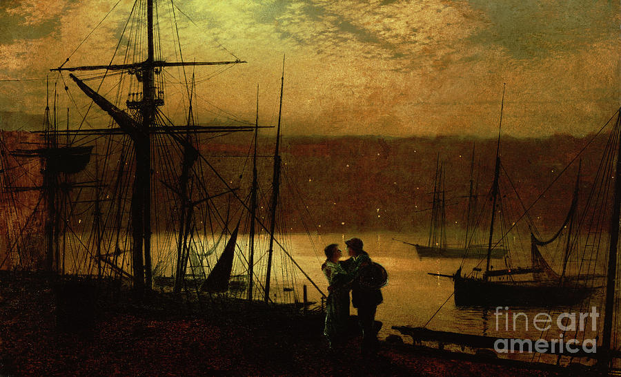 Outward Bound  A view of Whitby, 1887 Painting by John Atkinson Grimshaw