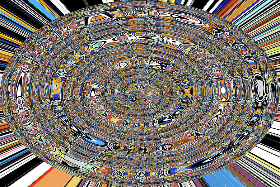 Oval Abstract #9648 Digital Art by Tom Janca