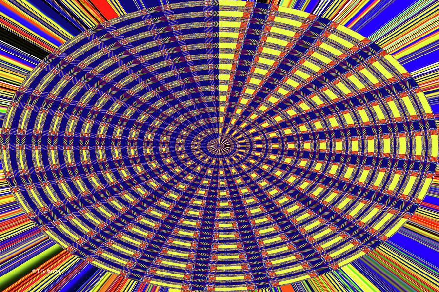 Oval Abstract Color Panel Digital Art by Tom Janca
