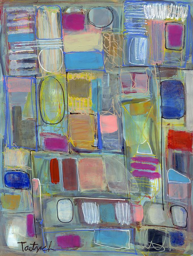 Oval Block Painting by Lynne Taetzsch