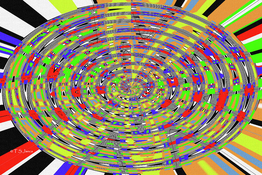 Oval Color Abstract Digital Art by Tom Janca