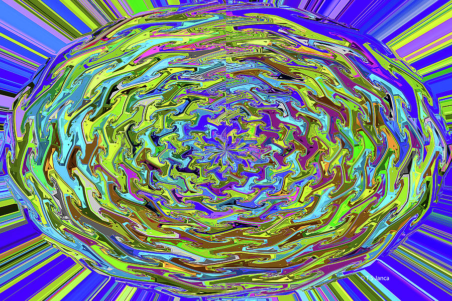 Oval Janca Abstract # 1399e3a Digital Art by Tom Janca