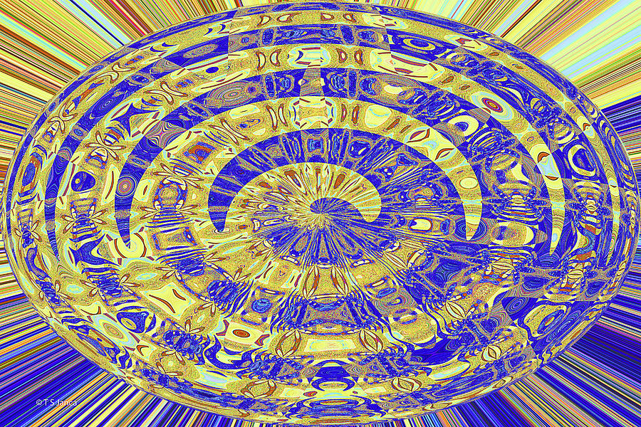 Oval Puget Sound Abstract #2 Digital Art by Tom Janca