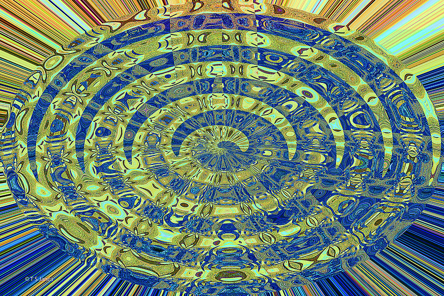 Oval Puget Sound Abstract Digital Art by Tom Janca