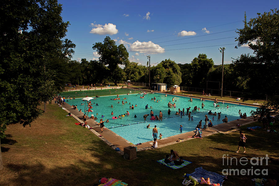 Summer Photograph - Over looking Deep Eddy Pool in Austin, Texas, USA by Dan Herron