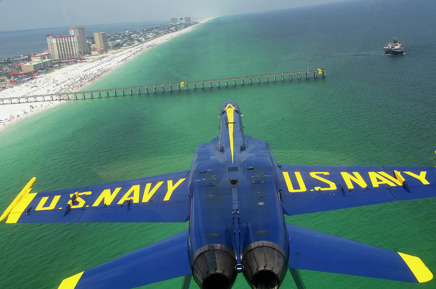 Blue Angels Photograph - Over Pensacola Beach by JC Findley