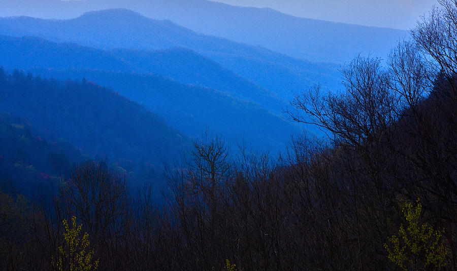 Sunset Photograph - Over the Blue Ridge Mountains by George Lovelace