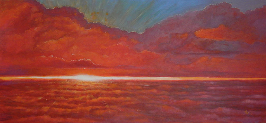 Over the Clouds Painting by Arie Van der Wijst