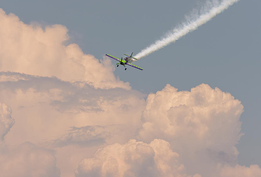 Jet Photograph - Over the Clouds by Lucinda  M Wickham