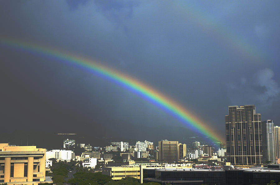Over the Double Rainbow Photograph by Richard Henne