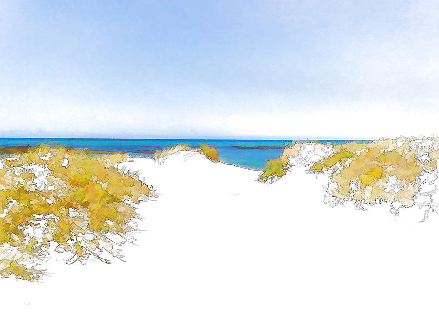 Sand Digital Art - Over the Dunes 1 by Jan Hattingh