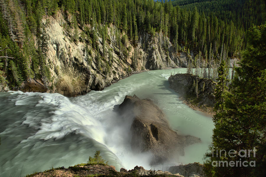 Over The Edge At Wapta Falls Photograph by Adam Jewell