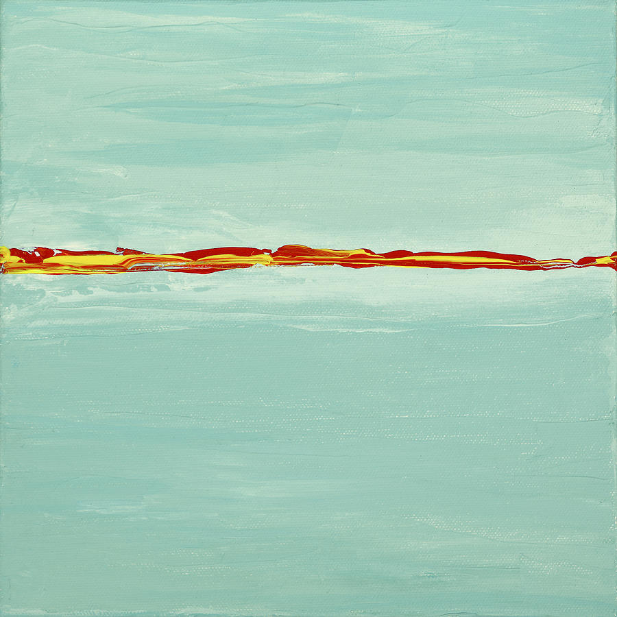 Over The Line Aqua Painting by Tamara Nelson