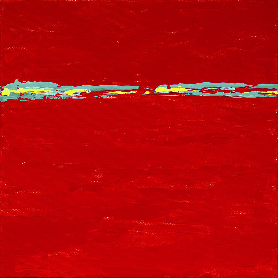 Over The Line Red Painting by Tamara Nelson