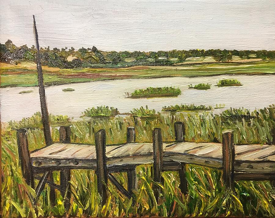 Pier Painting - Over the Marsh, Cape Cod by Richard Nowak