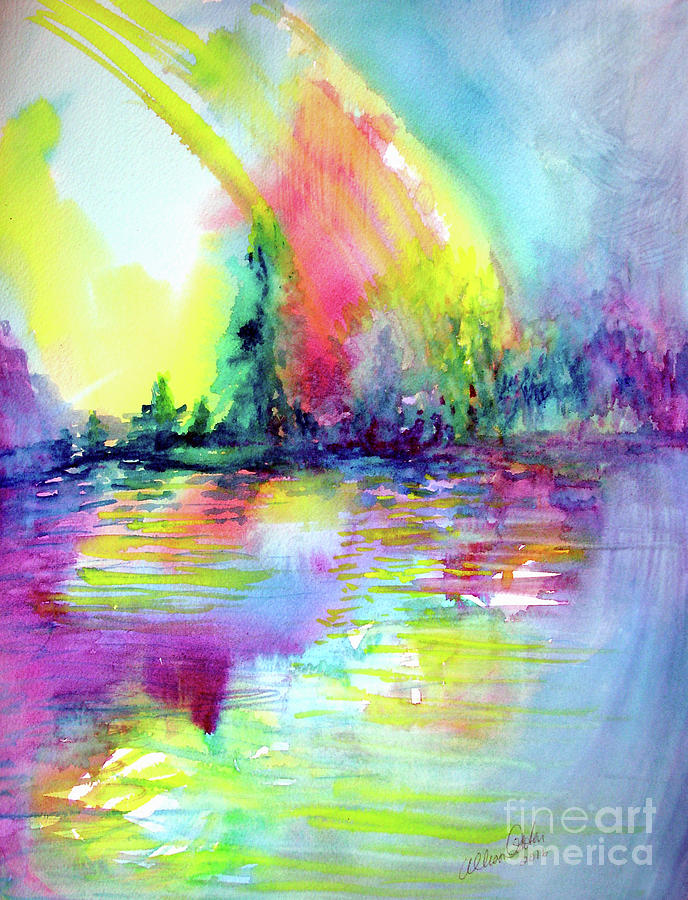 Over the Rainbow Painting by Allison Ashton