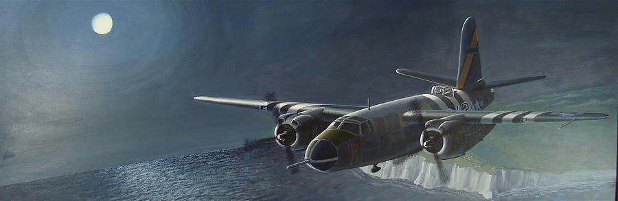 Airplane Painting - Over the Seven Sisters by  Keith Kochenour